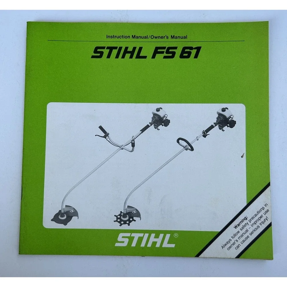 Stihl FS 61 Brushcutter WeedEater‎ WeedWhacker Instruction Owner Operator Manual